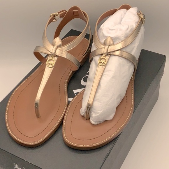 Coach Metallic Sandals - Picture 1 of 11